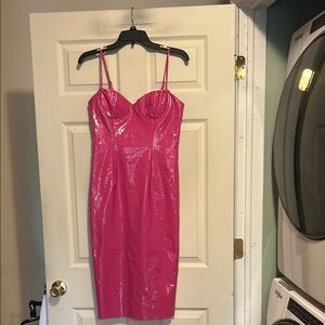 Forever 21 Pink MIDI Dress Size Medium